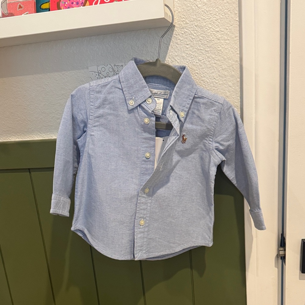 Ralph Lauren Light Blue Kids Button Down Shirt